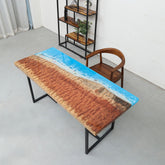 Pre-order -Custom Epoxy Resin Ocean Dining Table